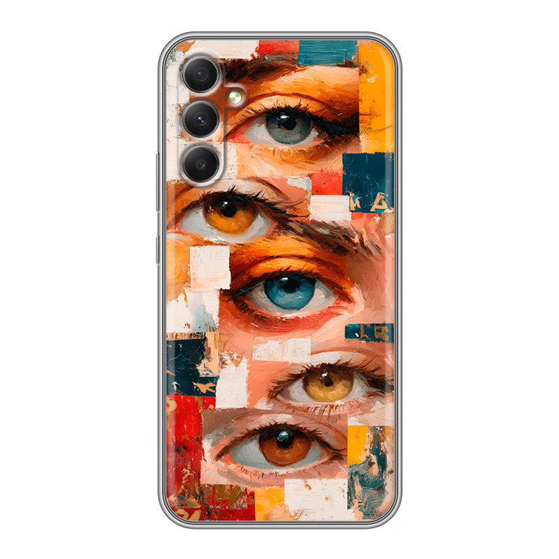 Силиконовый противоударный чехол на Samsung Galaxy A34 5G с принтом Модный принт Силиконовый противоударный чехол на Samsung Galaxy A34 5G с принтом Модный принт