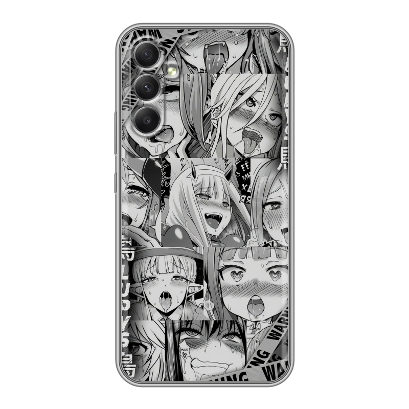 Силиконовый противоударный чехол на Samsung Galaxy A34 5G с принтом Ahegao Ахегао Аниме Силиконовый противоударный чехол на Samsung Galaxy A34 5G с принтом Ahegao Ахегао Аниме
