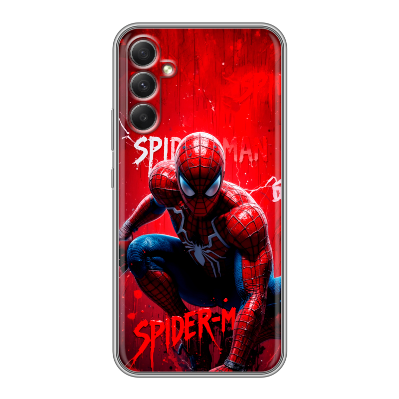 Силиконовый чехол на Samsung Galaxy A34 5G с принтом Spiderman Человек паук Силиконовый чехол на Samsung Galaxy A34 5G с принтом Spiderman Человек паук