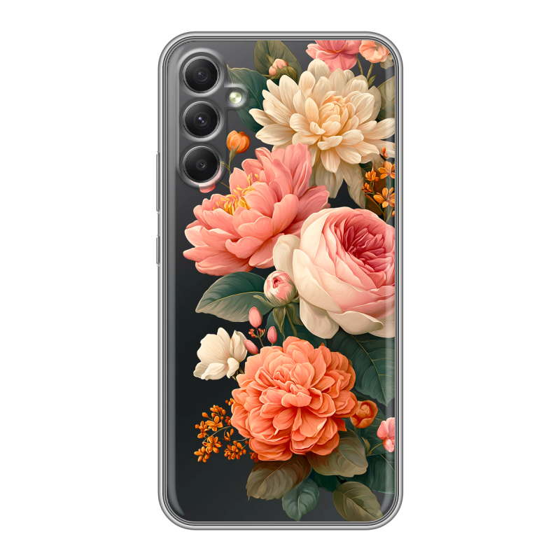 Силиконовый чехол на Samsung Galaxy A34 5G с принтом цветы Силиконовый чехол на Samsung Galaxy A34 5G с принтом цветы
