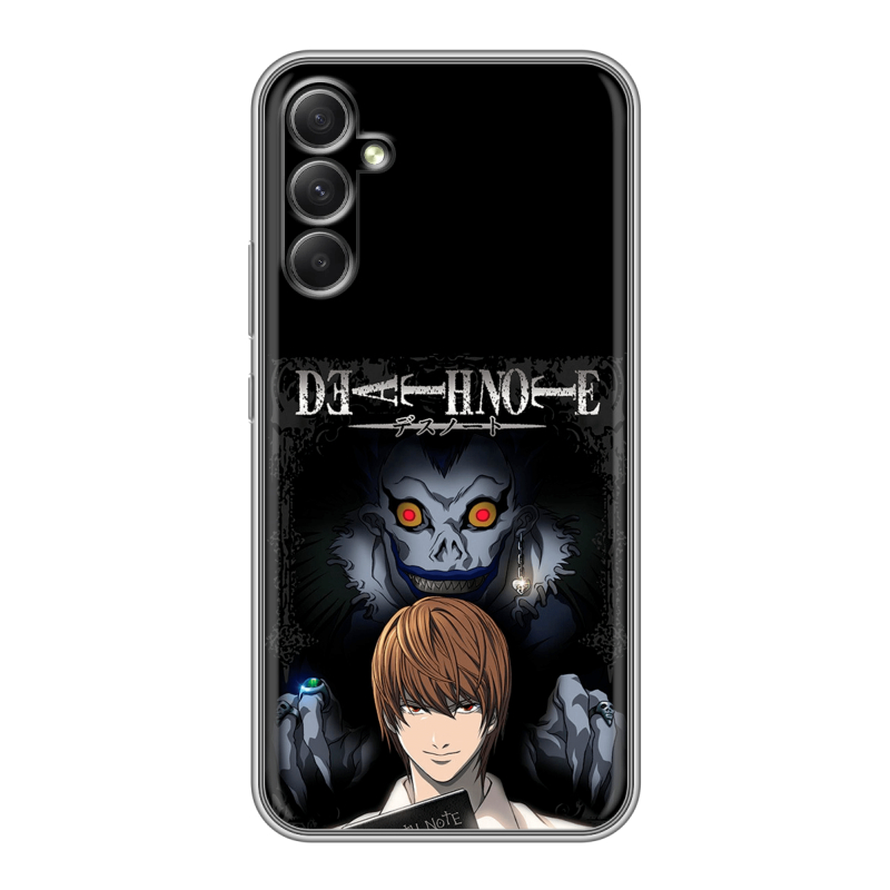 Силиконовый противоударный чехол на Samsung Galaxy A34 5G с принтом Death note Тетрадь смерти Силиконовый противоударный чехол на Samsung Galaxy A34 5G с принтом Death note Тетрадь смерти