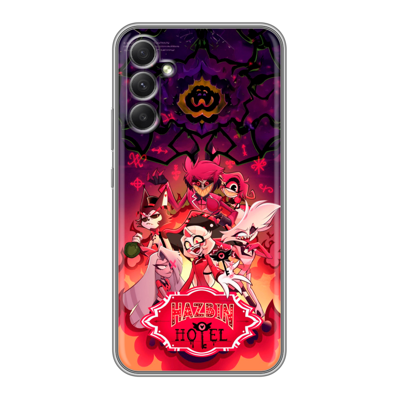 Силиконовый чехол на Samsung Galaxy A34 5G с принтом Hazbin Hotel Отель Хазбин Силиконовый чехол на Samsung Galaxy A34 5G с принтом Hazbin Hotel Отель Хазбин