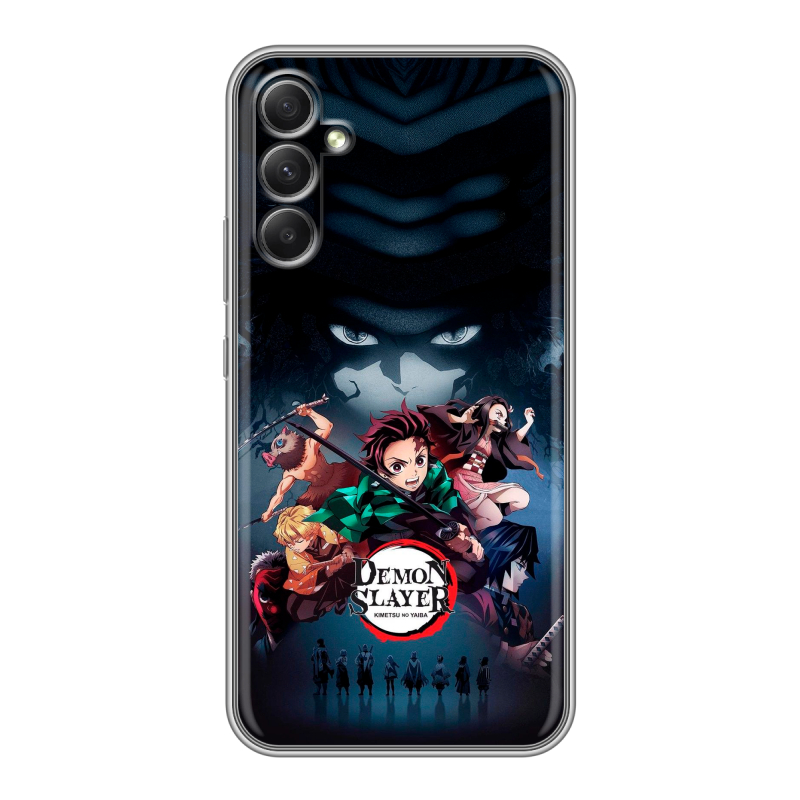 Силиконовый чехол на Samsung Galaxy A34 5G с принтом Demon Slayer Клинок рассекающий демонов Силиконовый чехол на Samsung Galaxy A34 5G с принтом Demon Slayer Клинок рассекающий демонов