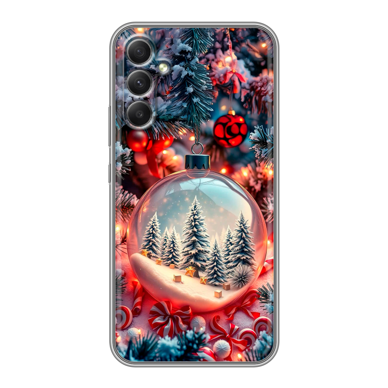 Силиконовый чехол на Samsung Galaxy A34 5G с принтом Новый год Силиконовый чехол на Samsung Galaxy A34 5G с принтом Новый год