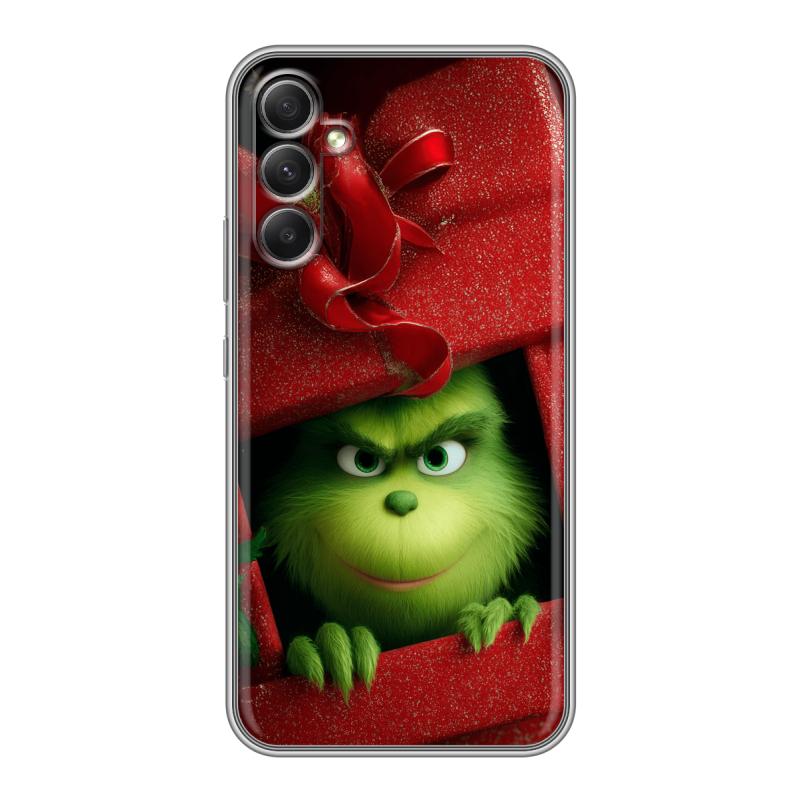 Силиконовый противоударный чехол на Samsung Galaxy A34 5G с принтом Новый год Силиконовый противоударный чехол на Samsung Galaxy A34 5G с принтом Новый год