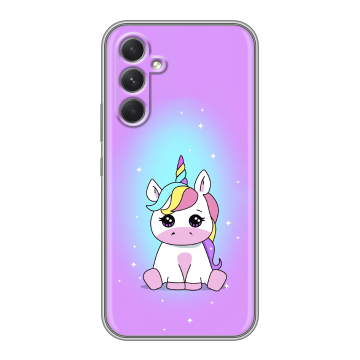 Силиконовый чехол на Samsung Galaxy A54 5G с принтом Единорог