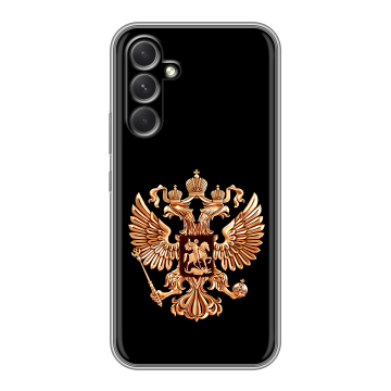 Силиконовый чехол на Samsung Galaxy A54 5G с принтом Герб России золотой Силиконовый чехол на Samsung Galaxy A54 5G с принтом Герб России золотой