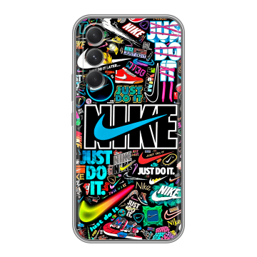 Силиконовый чехол на Samsung Galaxy A54 5G с принтом найк nike черный Силиконовый чехол на Samsung Galaxy A54 5G с принтом найк nike черный