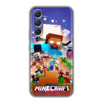 Силиконовый чехол на Samsung Galaxy A54 5G с принтом Майнкрафт Minecraft Силиконовый чехол на Samsung Galaxy A54 5G с принтом Майнкрафт Minecraft