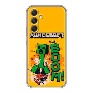 Силиконовый чехол на Samsung Galaxy A54 5G с принтом Майнкрафт Minecraft