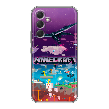 Силиконовый чехол на Samsung Galaxy A54 5G с принтом Майнкрафт Minecraft