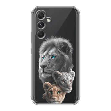 Силиконовый чехол на Samsung Galaxy A54 5G с принтом Львы Силиконовый чехол на Samsung Galaxy A54 5G с принтом Львы