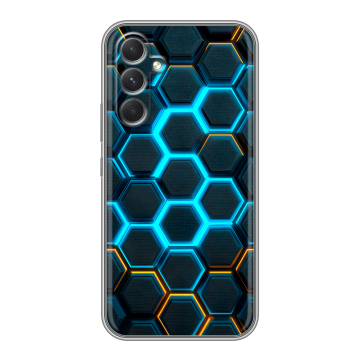 Силиконовый чехол на Samsung Galaxy A54 5G с принтом Неоновые соты Силиконовый чехол на Samsung Galaxy A54 5G с принтом Неоновые соты
