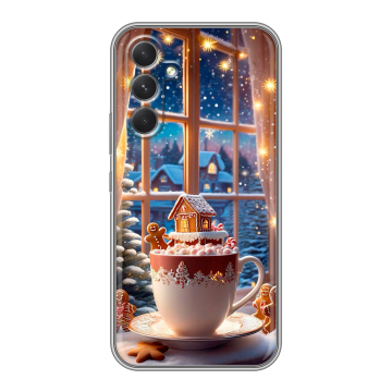 Силиконовый чехол на Samsung Galaxy A54 5G с принтом Новый год Силиконовый чехол на Samsung Galaxy A54 5G с принтом Новый год