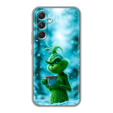 Силиконовый чехол на Samsung Galaxy A54 5G с принтом Новый год гринч Силиконовый чехол на Samsung Galaxy A54 5G с принтом Новый год гринч