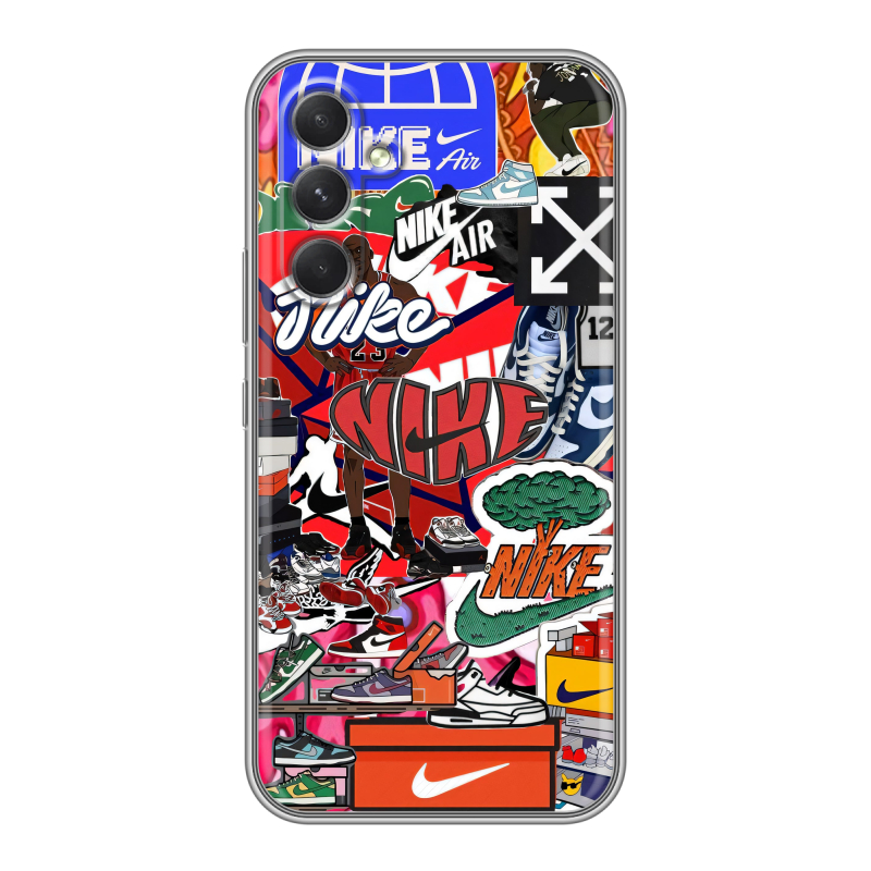 Силиконовый чехол на Samsung Galaxy A54 5G с принтом Найк Nike яркий Силиконовый чехол на Samsung Galaxy A54 5G с принтом Найк Nike яркий
