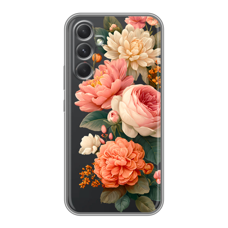Силиконовый чехол на Samsung Galaxy A54 5G с принтом цветы Силиконовый чехол на Samsung Galaxy A54 5G с принтом цветы