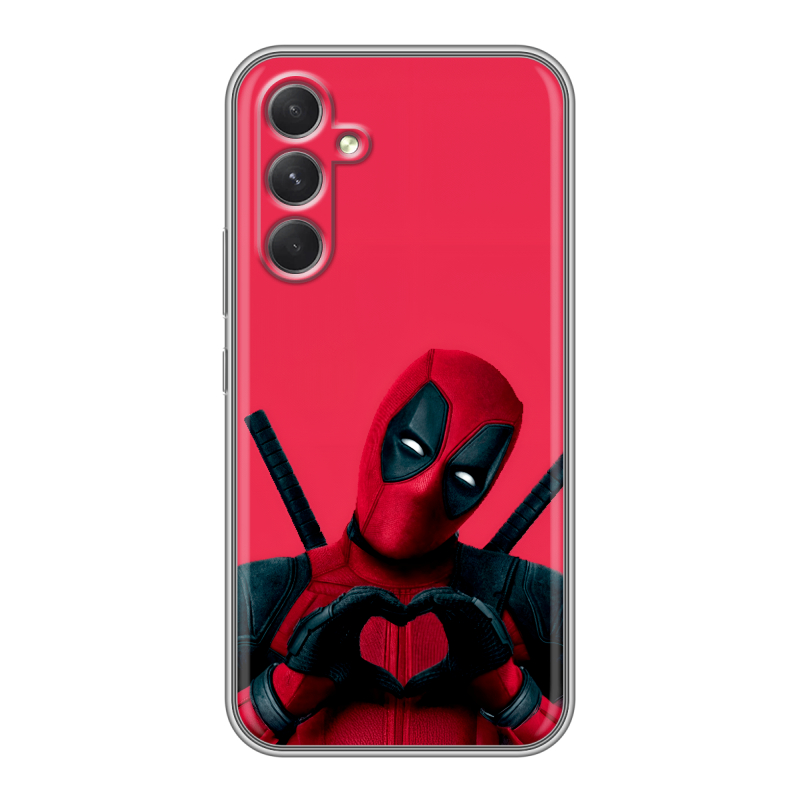 Силиконовый противоударный чехол на Samsung Galaxy A54 5G с принтом Дедпул Deadpool Силиконовый противоударный чехол на Samsung Galaxy A54 5G с принтом Дедпул Deadpool