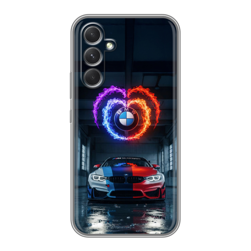 Силиконовый противоударный чехол на Samsung Galaxy A54 5G с принтом BMW БМВ Силиконовый противоударный чехол на Samsung Galaxy A54 5G с принтом BMW БМВ