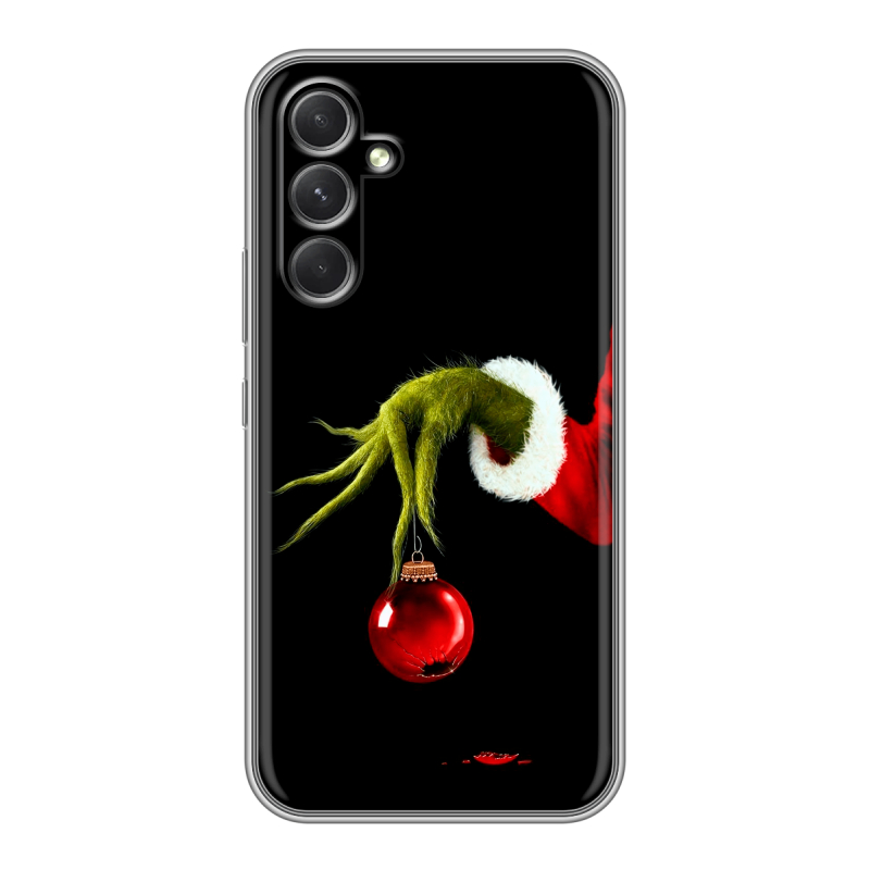 Силиконовый чехол на Samsung Galaxy A54 5G с принтом Новый год Гринч Силиконовый чехол на Samsung Galaxy A54 5G с принтом Новый год Гринч