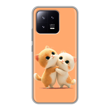 Силиконовый чехол на Xiaomi 13 с принтом Милые котики Силиконовый чехол на Xiaomi 13 с принтом Милые котики