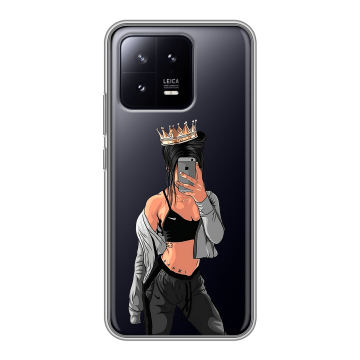 Силиконовый чехол на Xiaomi 13 с принтом Женские принты Силиконовый чехол на Xiaomi 13 с принтом Женские принты