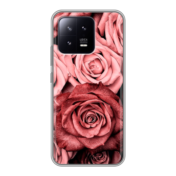 Силиконовый чехол на Xiaomi 13 с принтом Цветы розы Силиконовый чехол на Xiaomi 13 с принтом Цветы розы