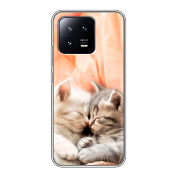 Силиконовый чехол на Xiaomi 13 с принтом Котята Силиконовый чехол на Xiaomi 13 с принтом Котята