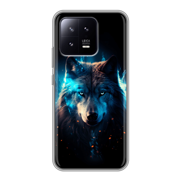 Силиконовый чехол на Xiaomi 13 с принтом Волк ночной Силиконовый чехол на Xiaomi 13 с принтом Волк ночной