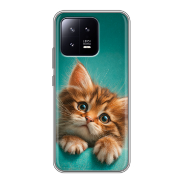 Силиконовый чехол на Xiaomi 13 с принтом котенок Силиконовый чехол на Xiaomi 13 с принтом котенок
