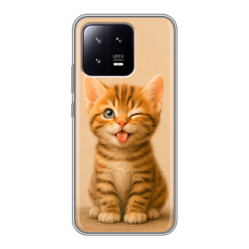 Силиконовый чехол на Xiaomi 13 с принтом котенок