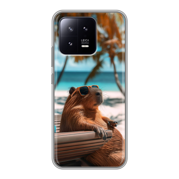 Силиконовый чехол на Xiaomi 13 с принтом Капибара Силиконовый чехол на Xiaomi 13 с принтом Капибара