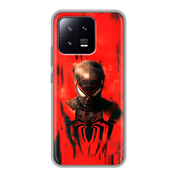 Силиконовый чехол на Xiaomi 13 с принтом человек паук spiderman Силиконовый чехол на Xiaomi 13 с принтом человек паук spiderman