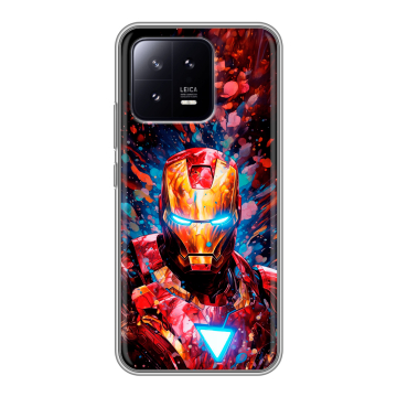 Силиконовый чехол на Xiaomi 13 с принтом Железный человек Ironman