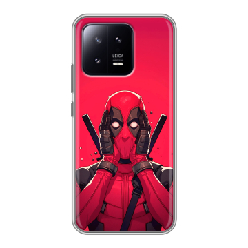 Силиконовый чехол на Xiaomi 13 с принтом Дедпул Deadpool Силиконовый чехол на Xiaomi 13 с принтом Дедпул Deadpool