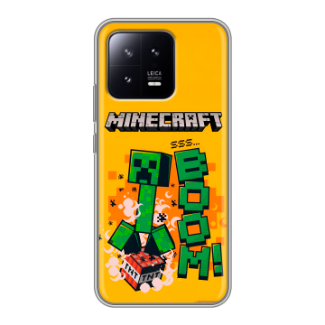 Силиконовый чехол на Xiaomi 13 с принтом Майнкрафт Minecraft