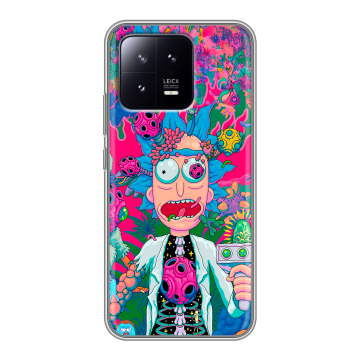 Силиконовый чехол на Xiaomi 13 с принтом Рик и Морти Rick Morty