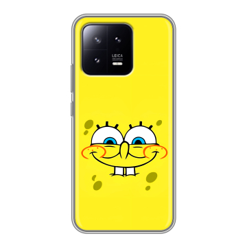 Силиконовый чехол на Xiaomi 13 с принтом спанчбоб спанч боб Силиконовый чехол на Xiaomi 13 с принтом спанчбоб спанч боб