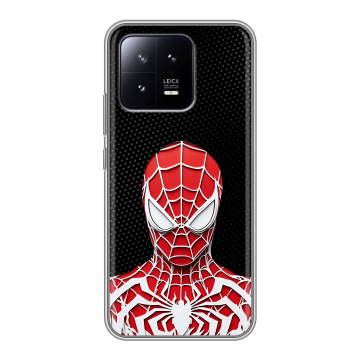 Силиконовый чехол на Xiaomi 13 с принтом человек паук spiderman Силиконовый чехол на Xiaomi 13 с принтом человек паук spiderman