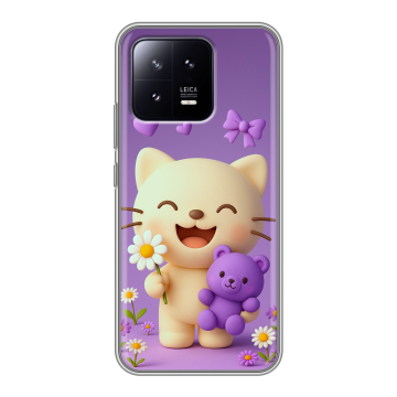Силиконовый чехол на Xiaomi 13 с принтом для девочек Силиконовый чехол на Xiaomi 13 с принтом для девочек