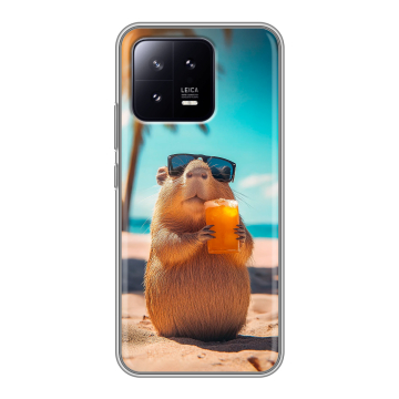 Силиконовый чехол на Xiaomi 13 с принтом Капибара Силиконовый чехол на Xiaomi 13 с принтом Капибара