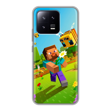 Силиконовый чехол на Xiaomi 13 с принтом Майнкрафт Minecraft Силиконовый чехол на Xiaomi 13 с принтом Майнкрафт Minecraft