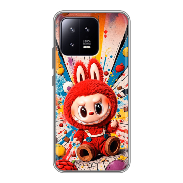 Силиконовый чехол на Xiaomi 13 с принтом Labubu Лабубу Силиконовый чехол на Xiaomi 13 с принтом Labubu Лабубу