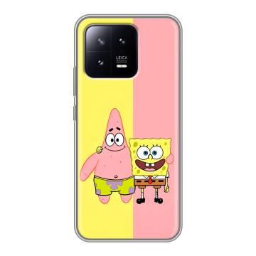 Силиконовый чехол на Xiaomi 13 с принтом Спанч боб Спанчбоб Силиконовый чехол на Xiaomi 13 с принтом Спанч боб Спанчбоб