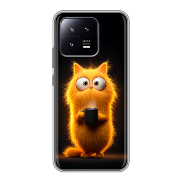 Силиконовый чехол на Xiaomi 13 с принтом Смешной кот