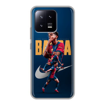 Силиконовый чехол на Xiaomi 13 с принтом Барселона Barca Yamal Силиконовый чехол на Xiaomi 13 с принтом Барселона Barca Yamal