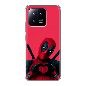 Силиконовый чехол на Xiaomi 13 с принтом Дедпул Deadpool Силиконовый чехол на Xiaomi 13 с принтом Дедпул Deadpool