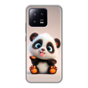 Силиконовый чехол на Xiaomi 13 с принтом милая панда