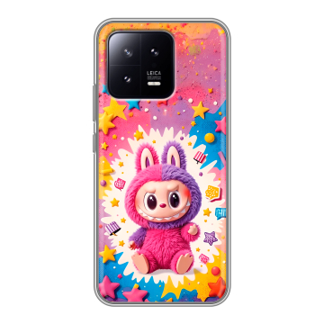 Силиконовый чехол на Xiaomi 13 с принтом Labubu Лабубу Силиконовый чехол на Xiaomi 13 с принтом Labubu Лабубу
