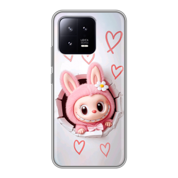 Силиконовый чехол на Xiaomi 13 с принтом Labubu Лабубу Силиконовый чехол на Xiaomi 13 с принтом Labubu Лабубу